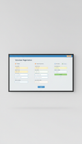 Volunteer registration module with accessible form fields